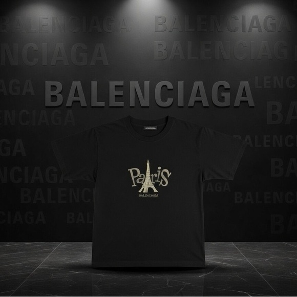 Balenciaga Other - Balenciaga Black Tee with Paris Eiffel Tower Design Unisex Kids 10